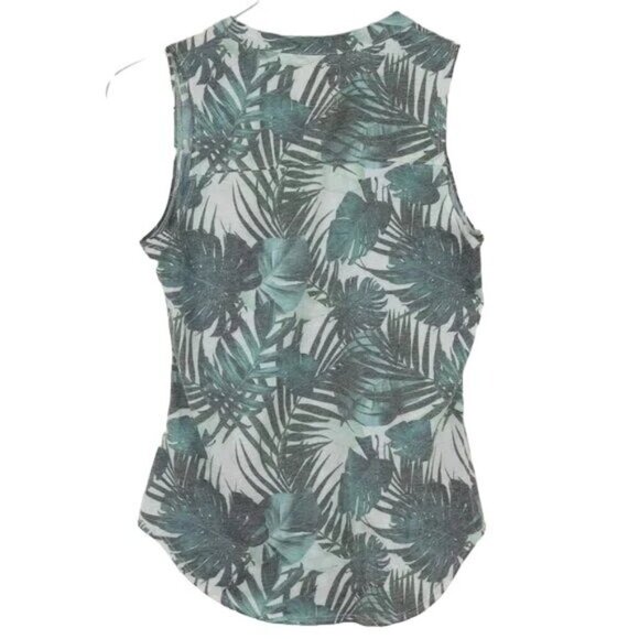 Chaser Palm Tree Print Shirttail Tank Top - Picture 3 of 6